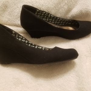 Dexflex comfort black wedges
